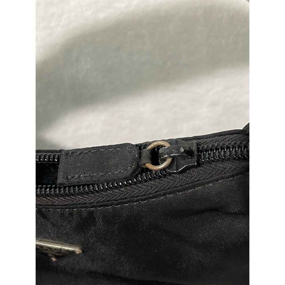 Vtg Prada Black Tessuto Nylon Mini Hobo Shoulder Bag Logo Y2K Italy COA - Picture 11 of 13